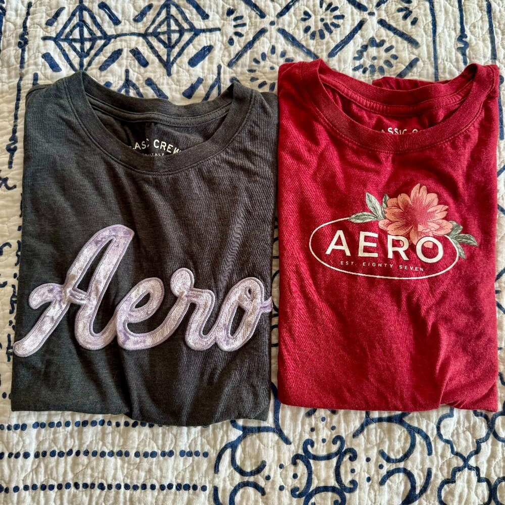 A bundle of TWO Aeropostale  Female T-shirts size M for a price of ONE